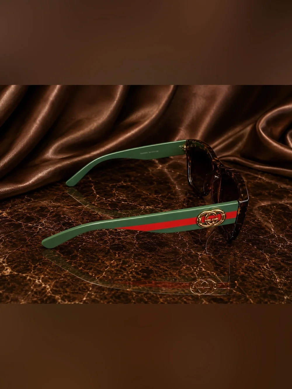 Tortoiseshell Sunglasses with Gold GG Accents